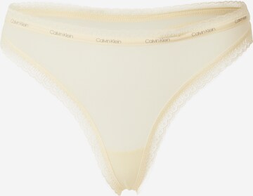 Tanga de la Calvin Klein Underwear pe bej: față