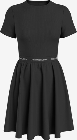 Calvin Klein Jeans Curve Jurk in Zwart: voorkant