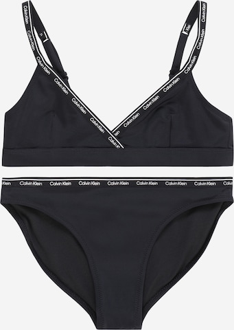 Calvin Klein Swimwear Trojúhelníková Bikiny – černá: přední strana