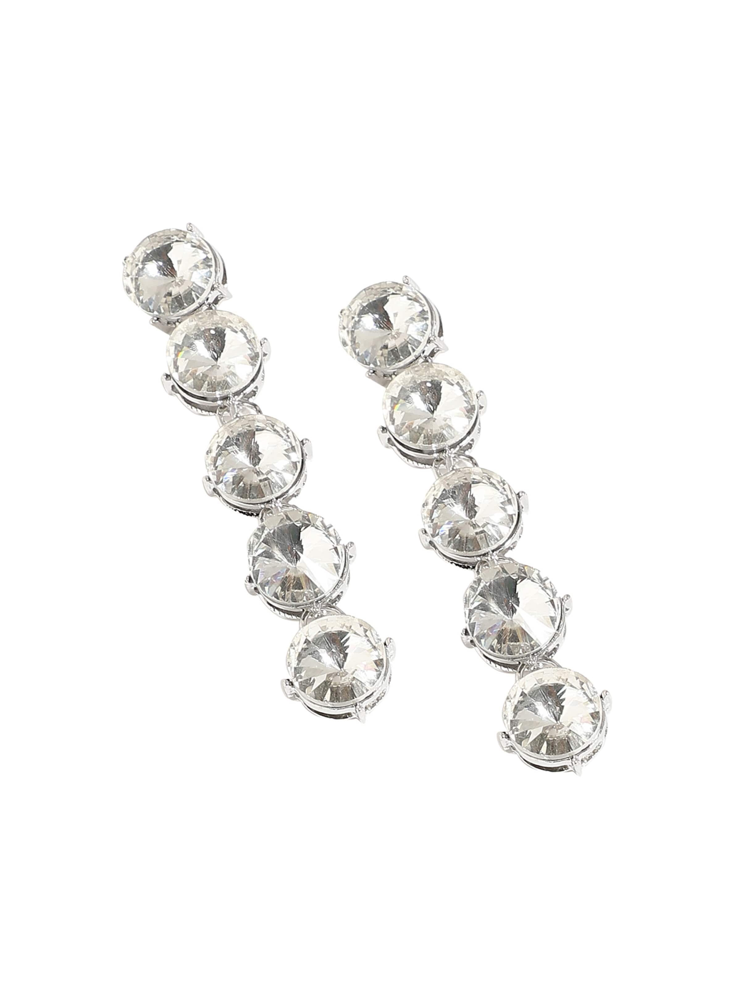 Cercei 'Helah' de la SOHI pe argintiu: față