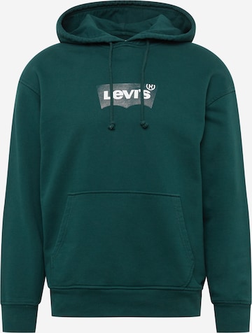 LEVI'S ® Majica 'Relaxed Graphic Hoodie' | zelena barva: sprednja stran
