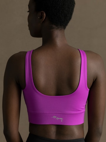 Hey Honey Sport bh 'Bustier' in Lila: voorkant