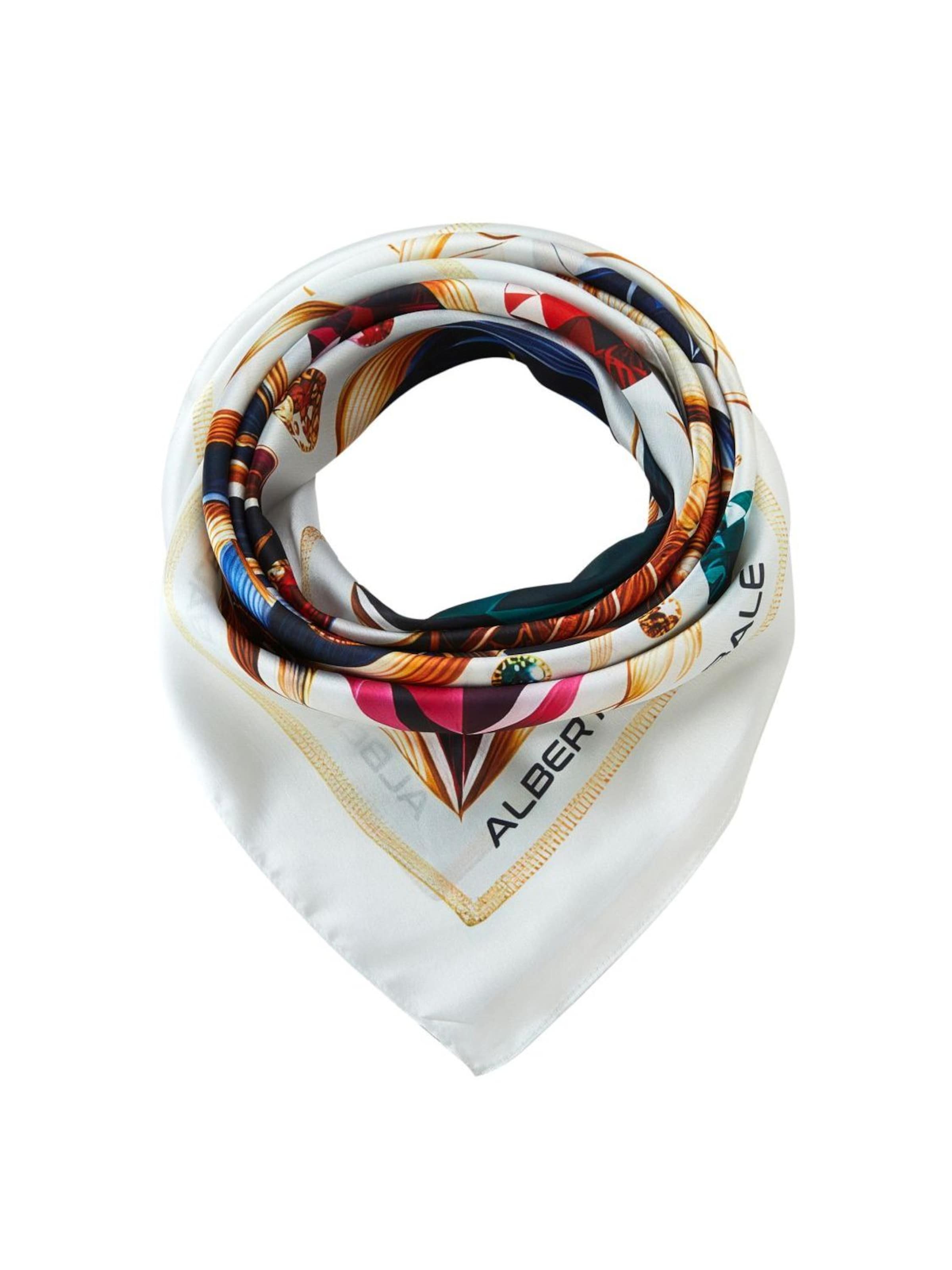 alberto cabale Schal 'Grand carré de soie Metal Panther Zoé' in Mischfarben: Vorderseite