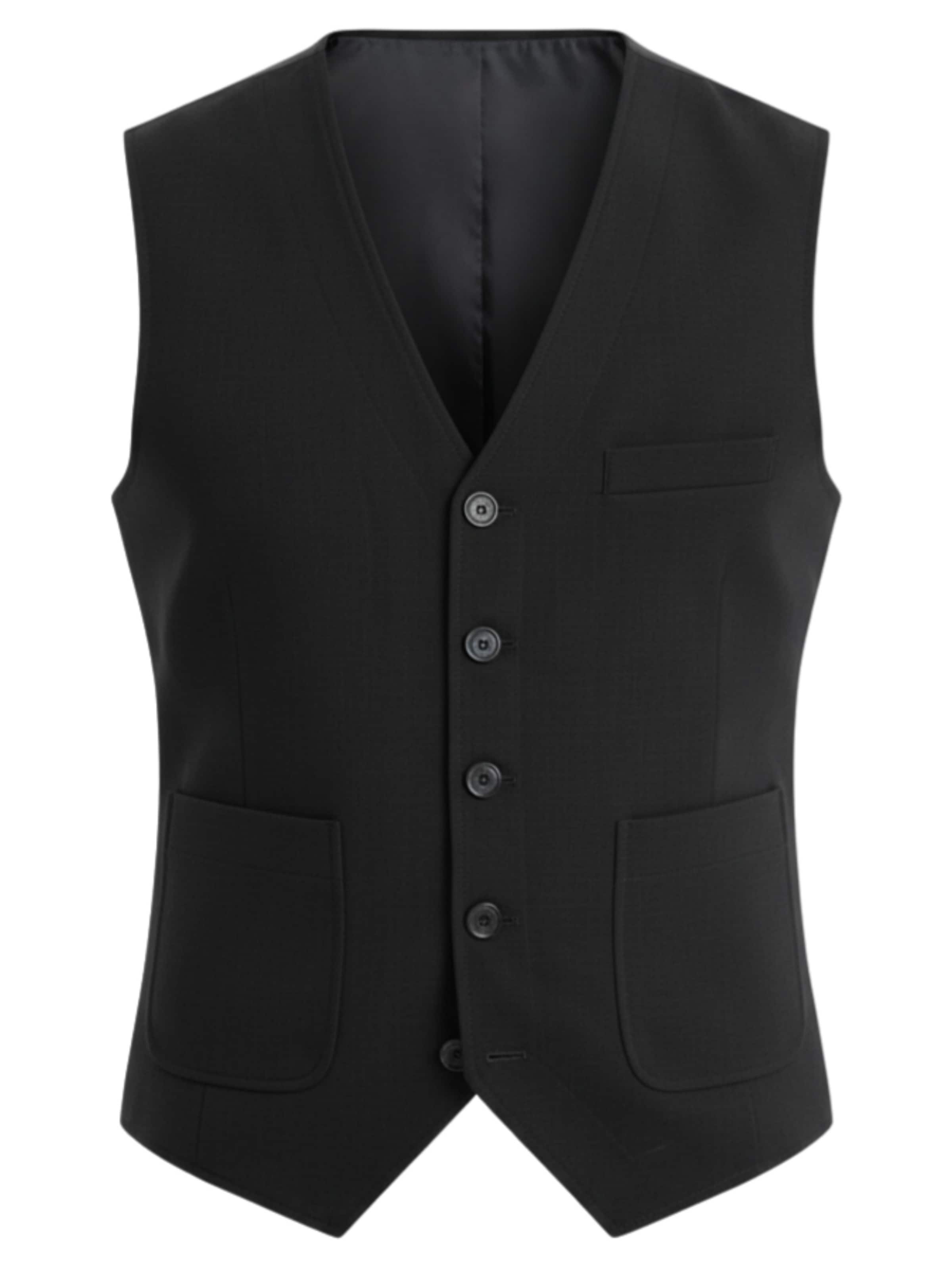 Ombre Bodywarmer 'OM-BLZV-0146' in Zwart: voorkant