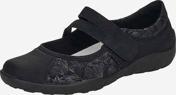 REMONTE Ballet Flats with Strap in Black: front