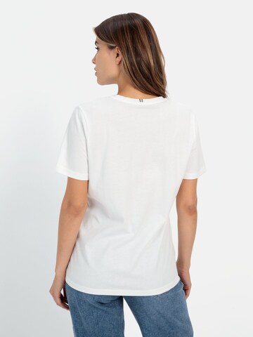 CAMEL ACTIVE T-Shirt mit Print aus nachhaltiger Baumwolle in Weiß