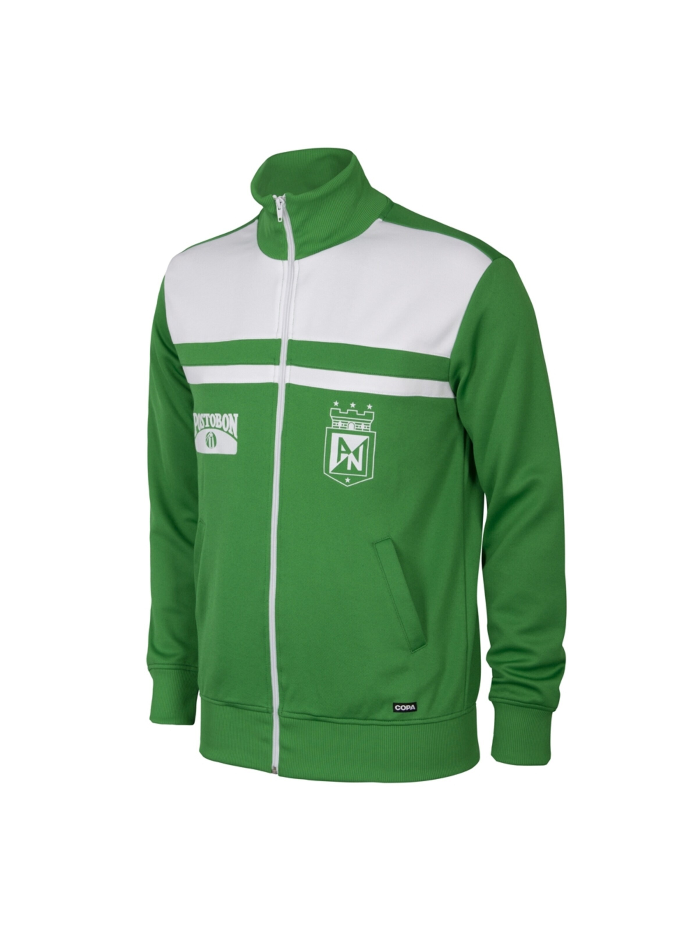 COPA FOOTBALL Sports jacket 'Atlético Nacional 1980's Retro Voetbaljack' in Green: front