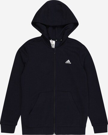 ADIDAS SPORTSWEAR - Sudadera con cremallera deportiva en negro: frente