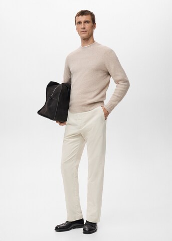 MANGO MAN Regular Hose 'Pierre' in Weiß