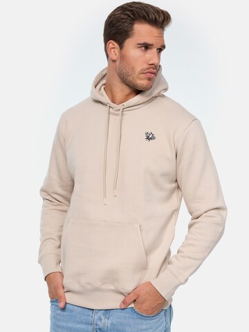 Mikon Sweatshirt 'Fliege' in Beige: predná strana