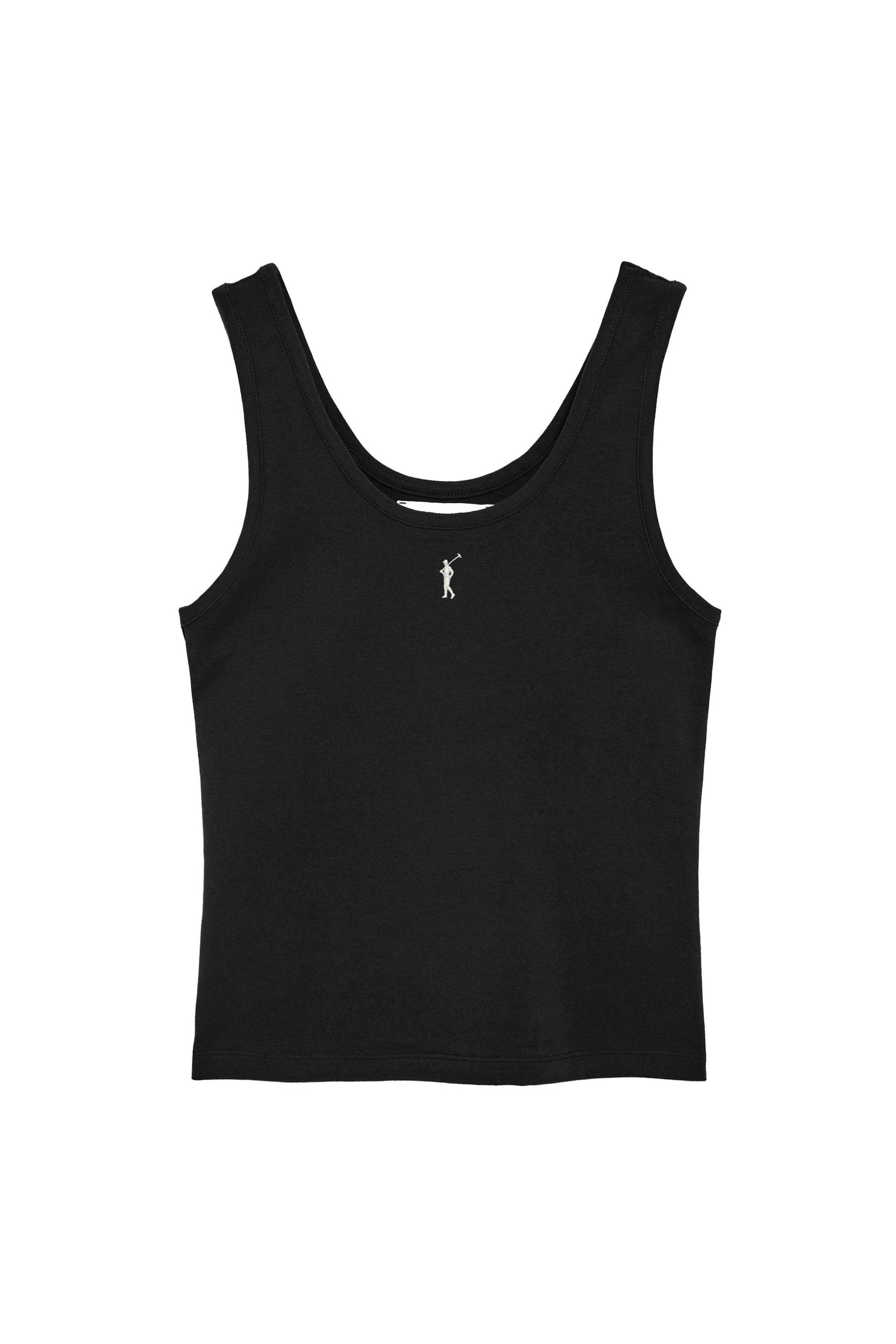 Polo Club Top in Schwarz: Vorderseite