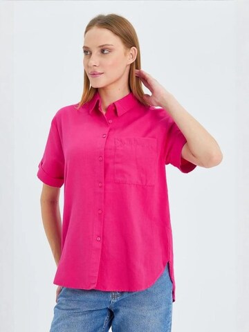Camicia da donna di MixRay in rosa: frontale