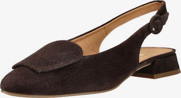 Ballerines à lanières Paul Green en marron : devant