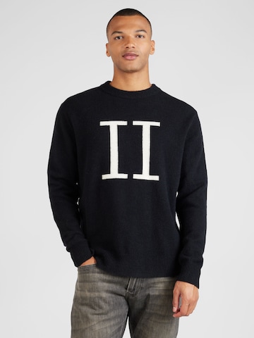 Les Deux Sweater 'Encore Intarsia' in Black: front