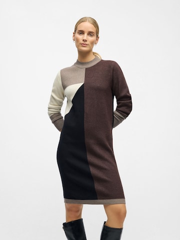 OBJECT Strickkleid 'OBJRAY' in Braun: Vorderseite