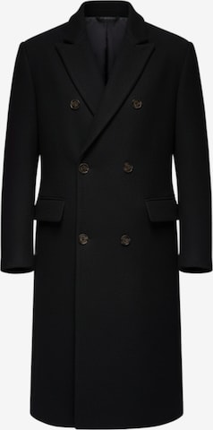 Ombre Wintermantel in Schwarz: Vorderseite