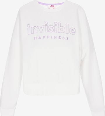 MYMO Bluzka sportowa 'Back to School' w kolorze biały: przód