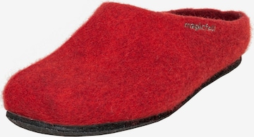 MagicFelt Slippers 'Magicfelt Filzpantoffel Magicfelt 709' in Red: front