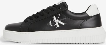 Baskets basses Calvin Klein Jeans en noir : devant