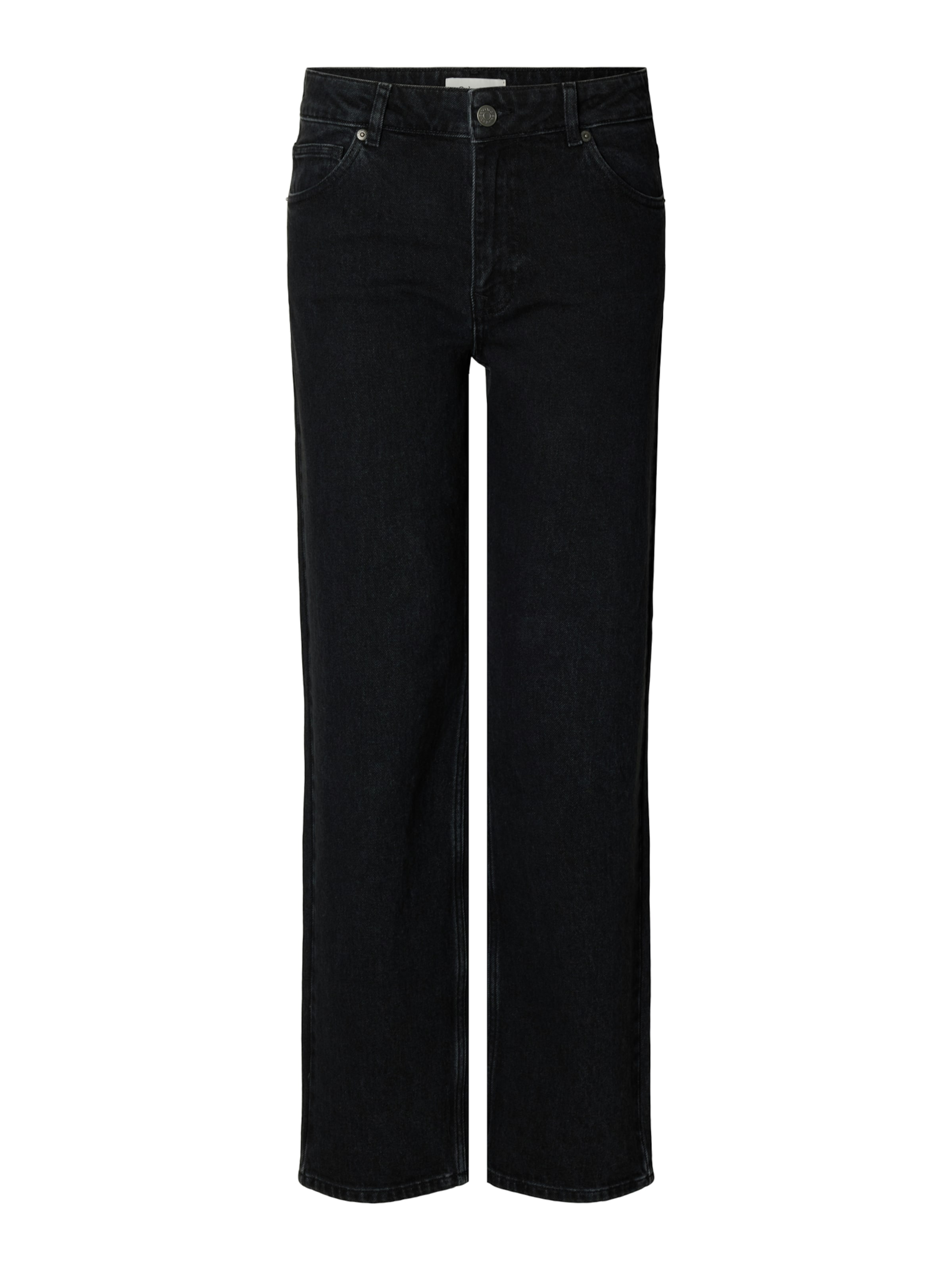 melns SELECTED Platas staras Džinsi 'SLFBEA-KORI': no priekšpuses