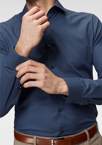 OLYMP Slim Fit Hemd 'No. 6' in Blau
