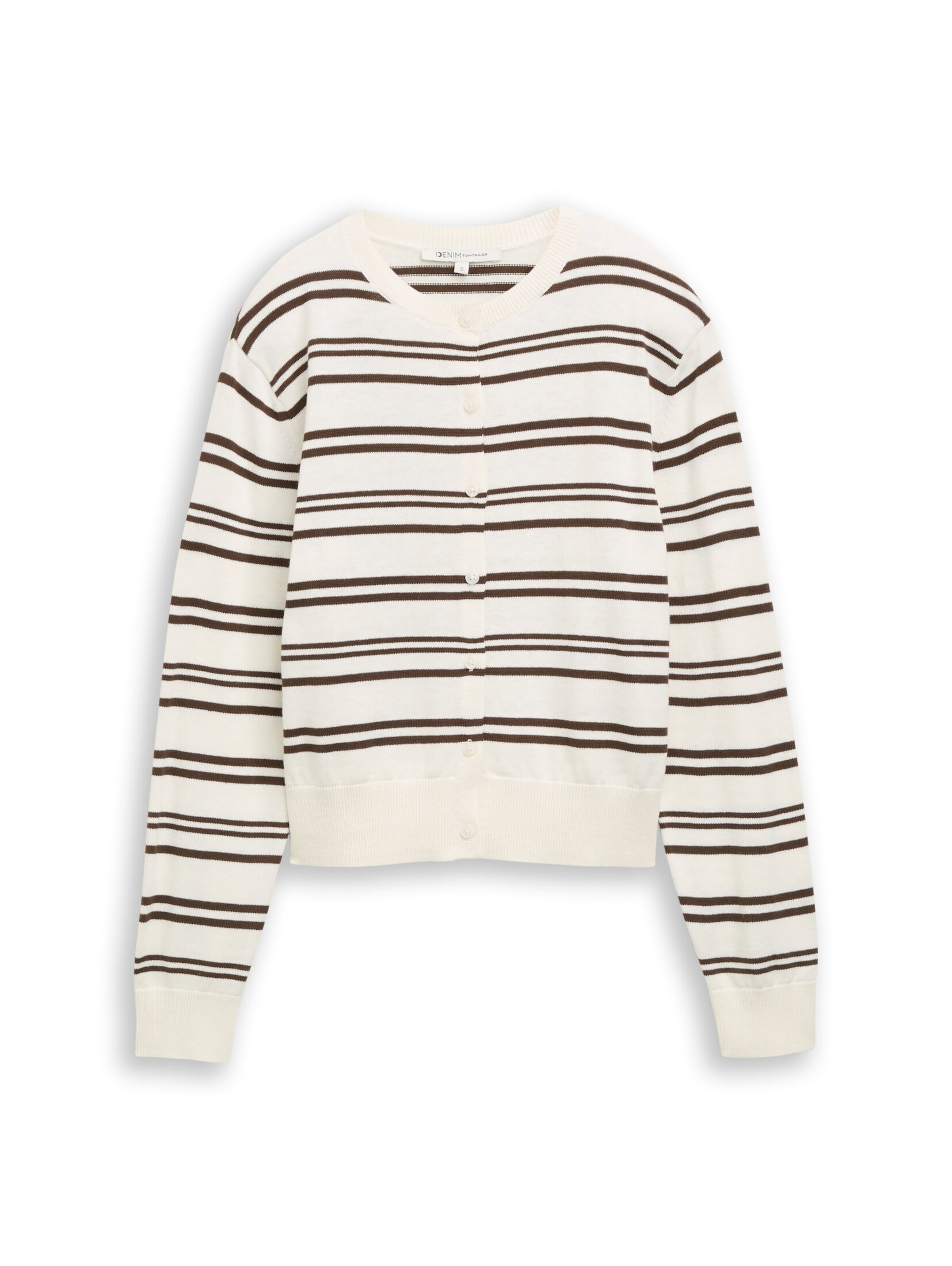 Cardigan TOM TAILOR DENIM en blanc : devant