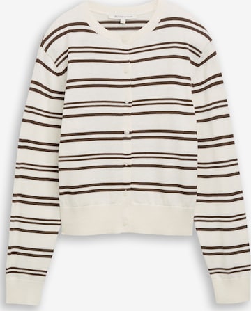 Cardigan TOM TAILOR DENIM en blanc : devant