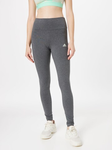 ADIDAS SPORTSWEAR Skinny Sporthose 'Essentials' in Grau: predná strana