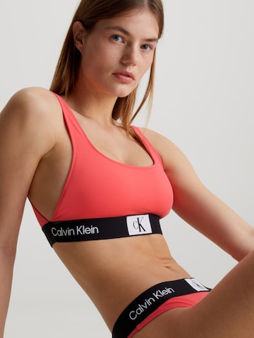 Calvin Klein Swimwear Bralette Bikini Top in Pink