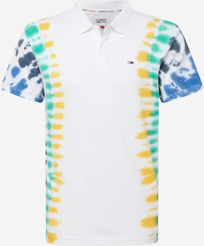 Tommy Jeans T-Shirt en bleu ciel / jaune / pétrole / vert clair / blanc, Vue avec produit