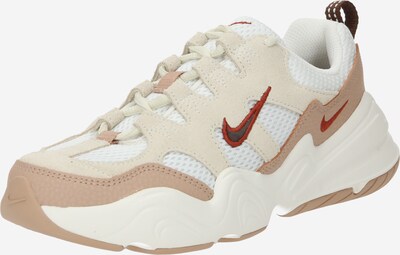Nike Sportswear Låg sneaker 'TECH HERA' i ljusbeige / cappuccino / rubinröd / vit, Produktvy