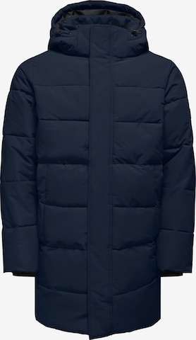 Cappotto invernale 'ONSCarl' di Only & Sons in blu: frontale