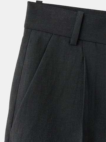 MANGO Regular Trousers with creases 'NAPOLI' in Black