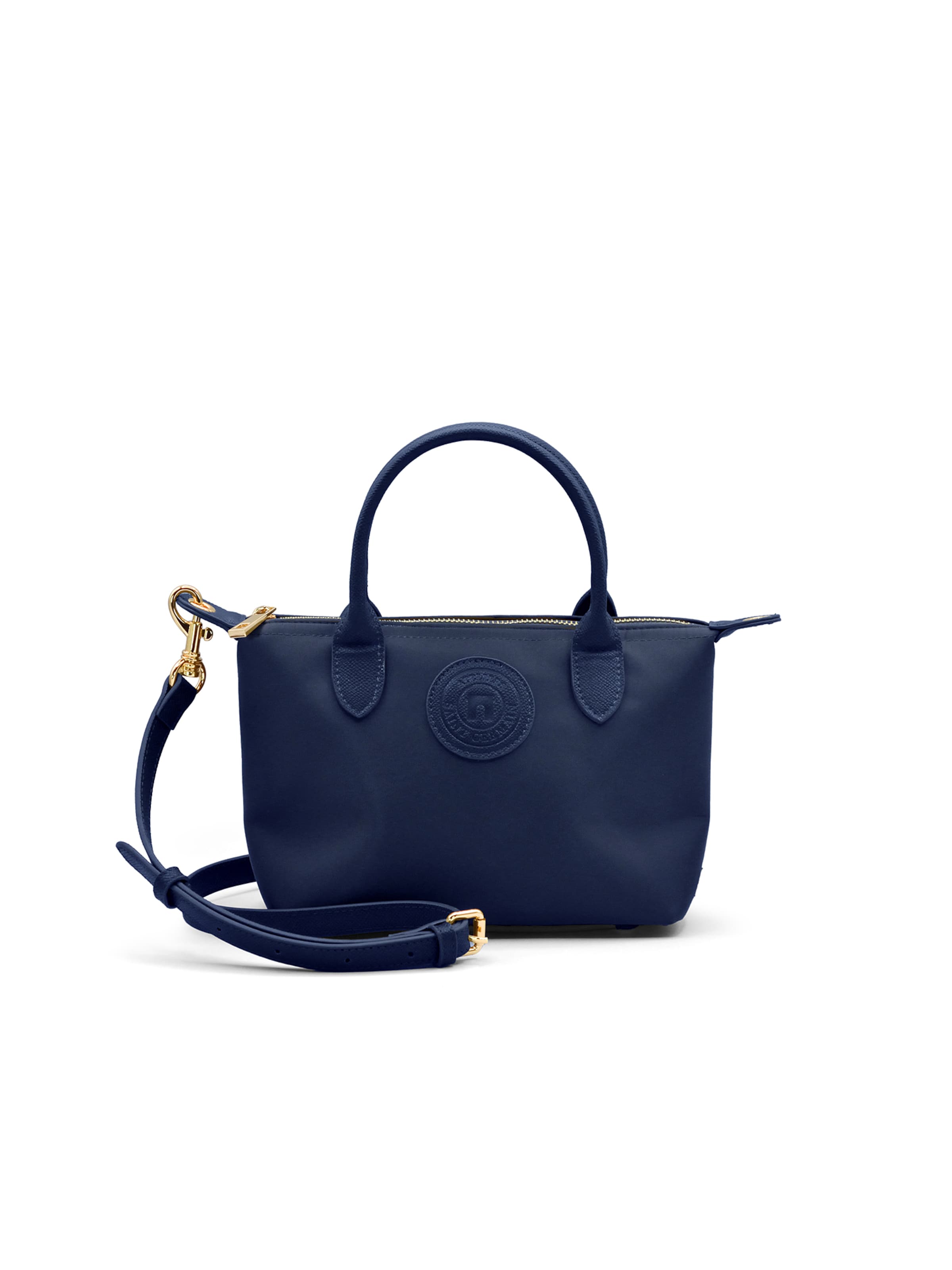 Ateliers Saint Germain - Bolso de mano 'Etretat' en azul: frente