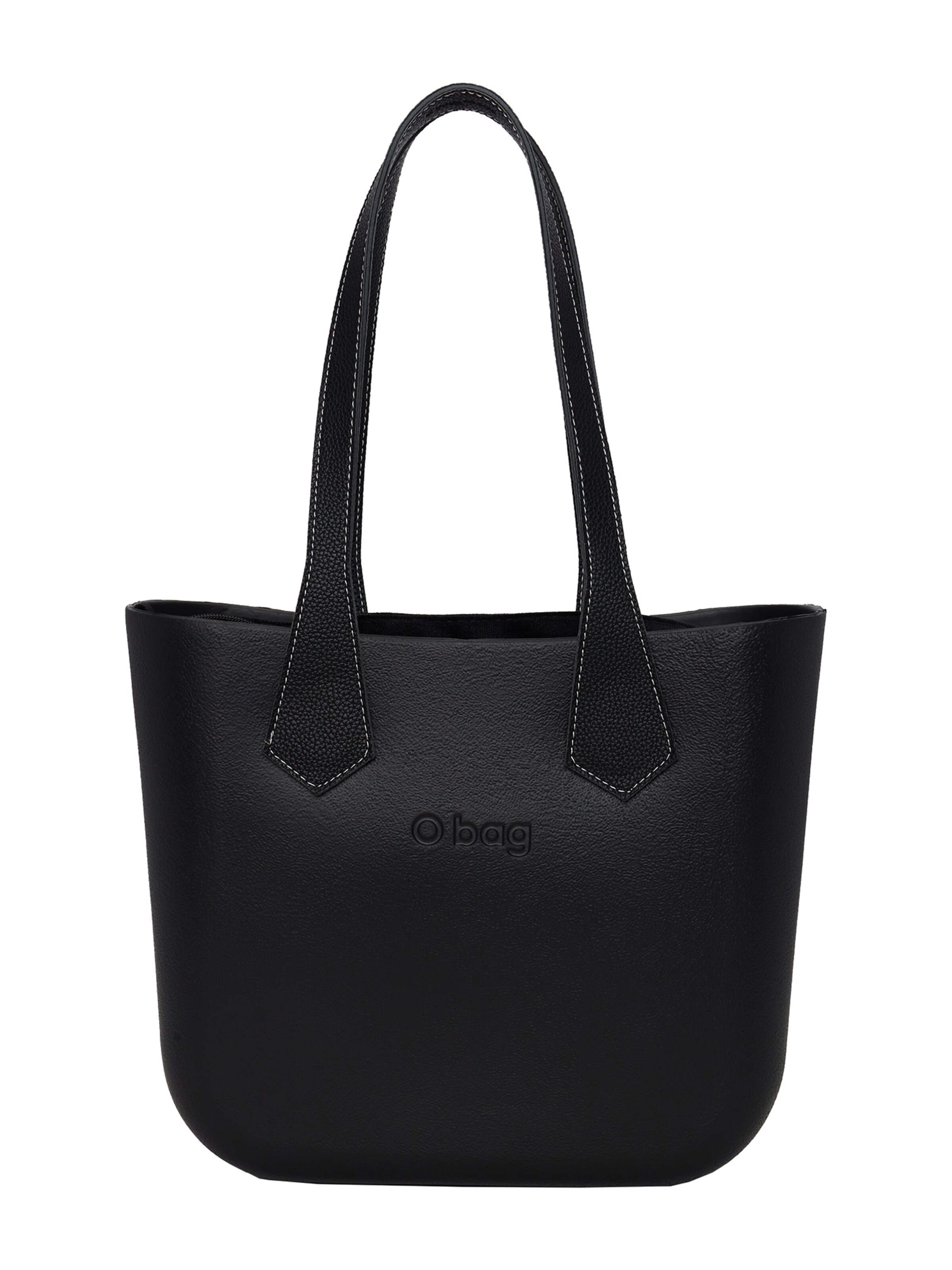 O bag Shopper Tasche Mit Innenliegender Reißverschlusstasche O bag mini in Schwarz: Vorderseite