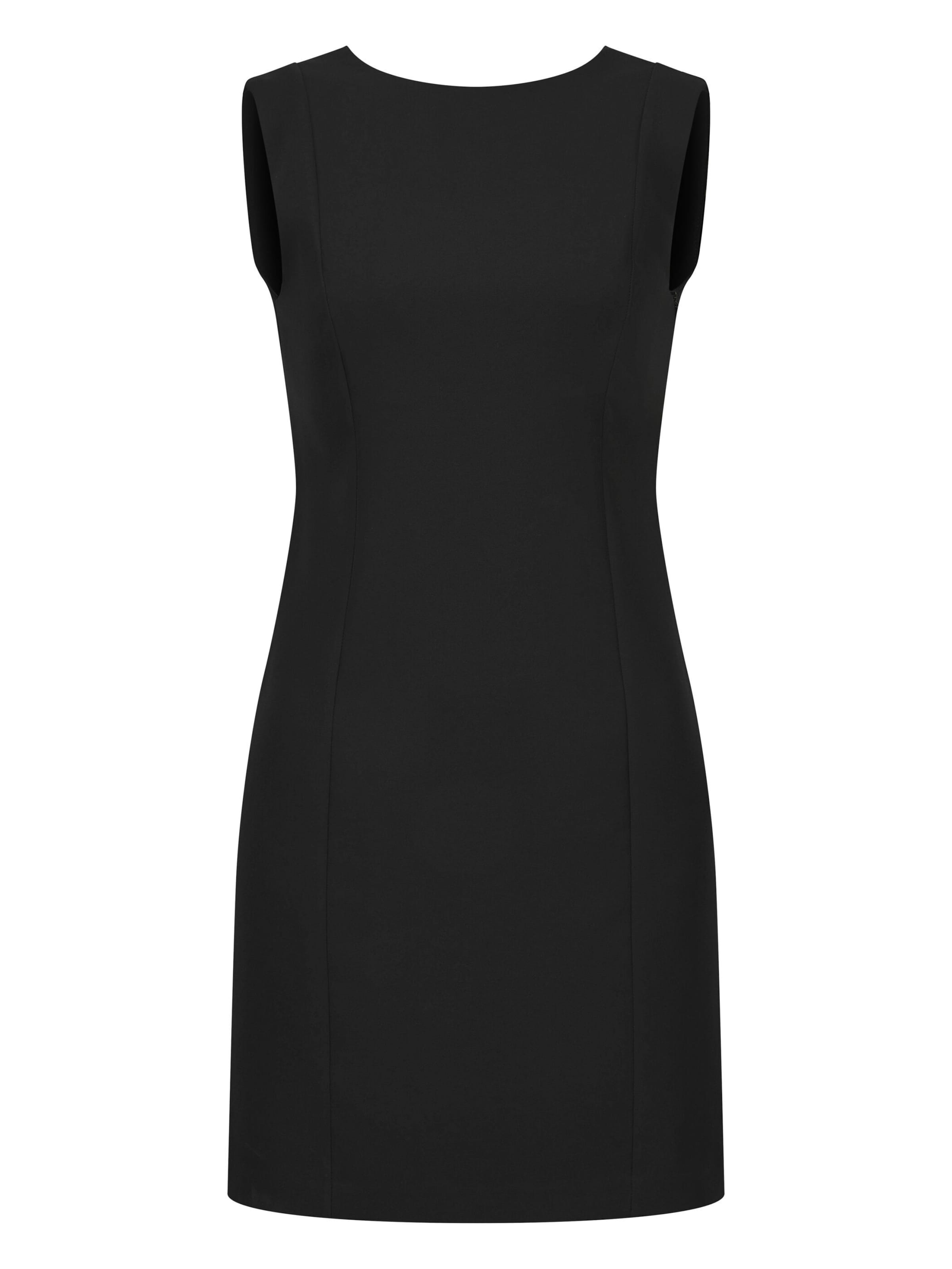 Nicowa Minikleid 'ELIOVA', Model ist 1,78 cm und trägt Größe 34 in Schwarz: Vorderseite