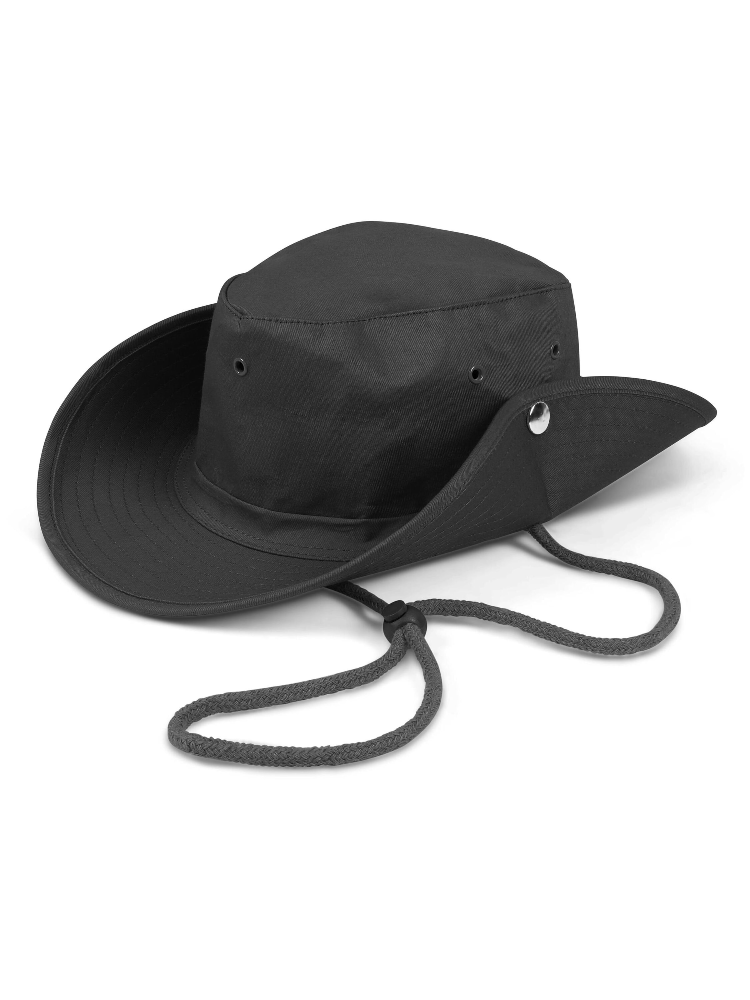 normani Sporthut 'Australian' in Schwarz: Vorderseite