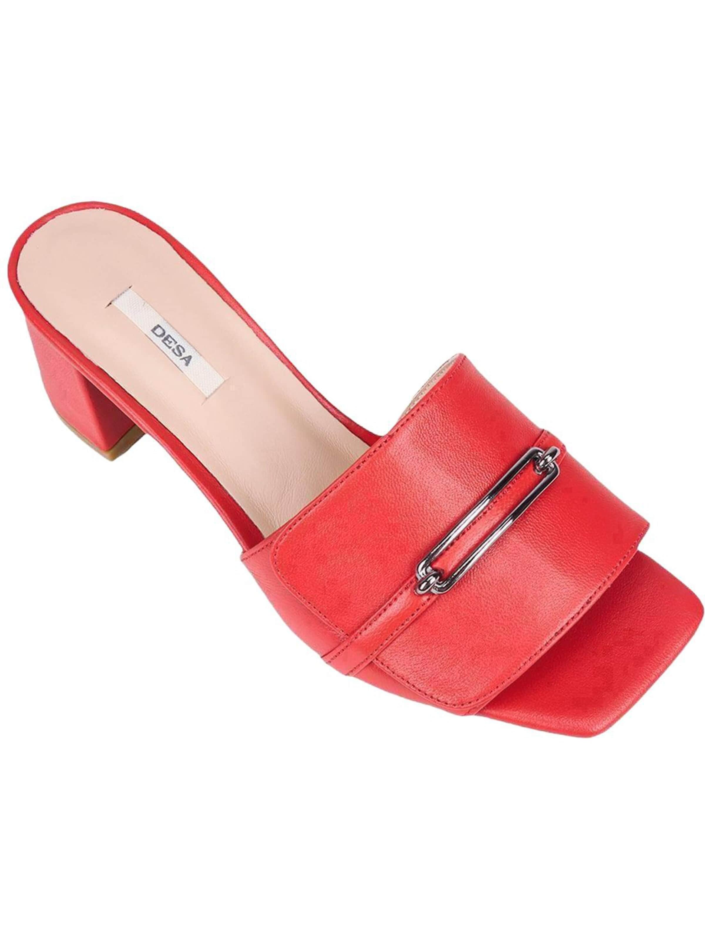 Mule 'Pantoletten mit Absatz' Desa en rouge