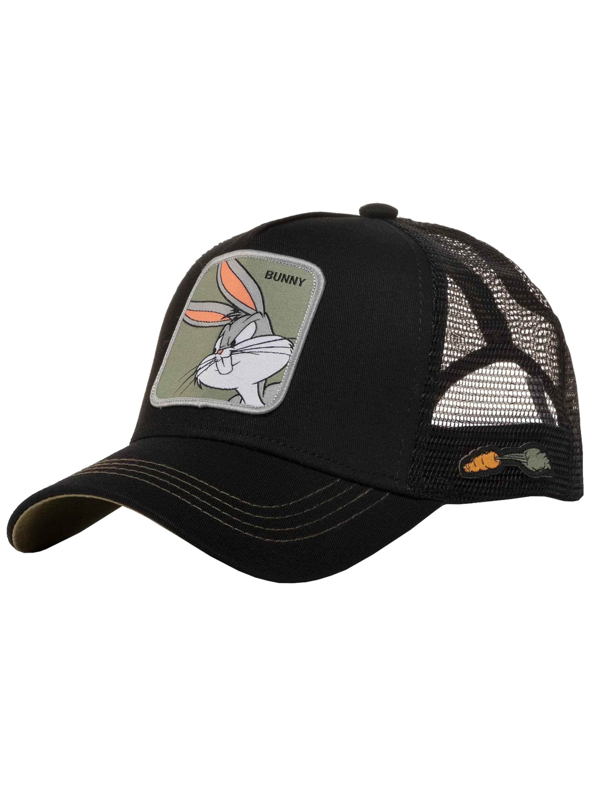 Capslab Cap 'Capslab Bunny Looney Tunes Trucker Cap' in Black