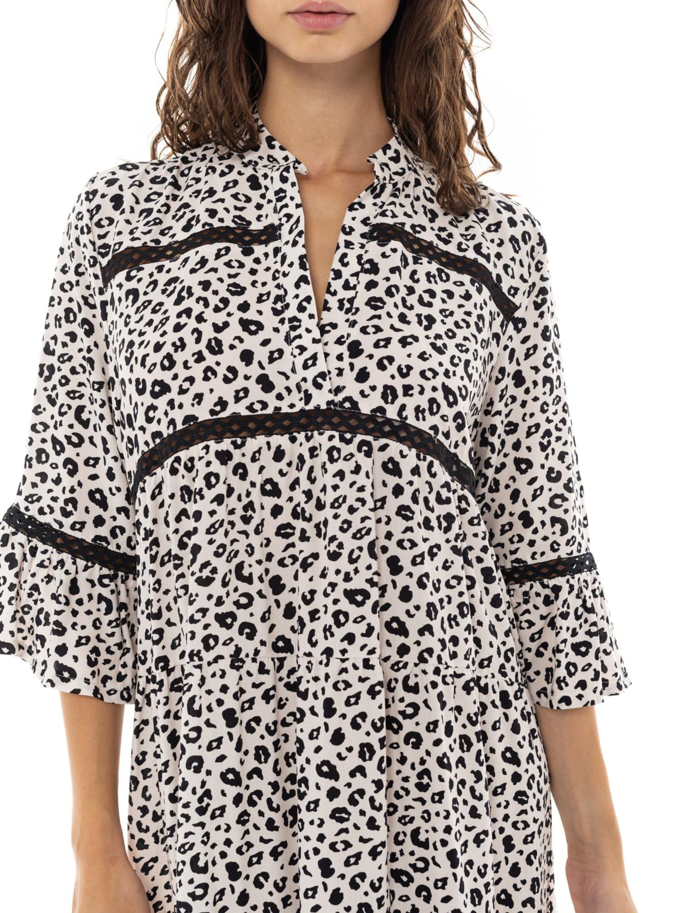 Abito 'BEACHWEAR OFFWHITE LEO' di Pink Label in nero