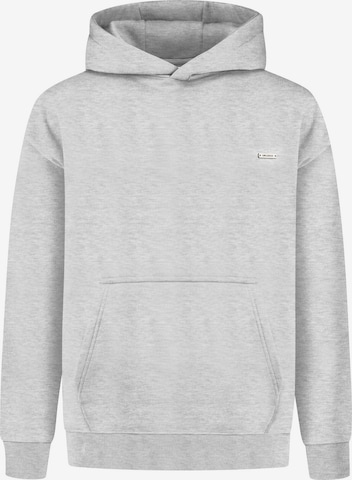 Smilodox Ilyas Blank Basic Hoodie in Grau: Vorderseite
