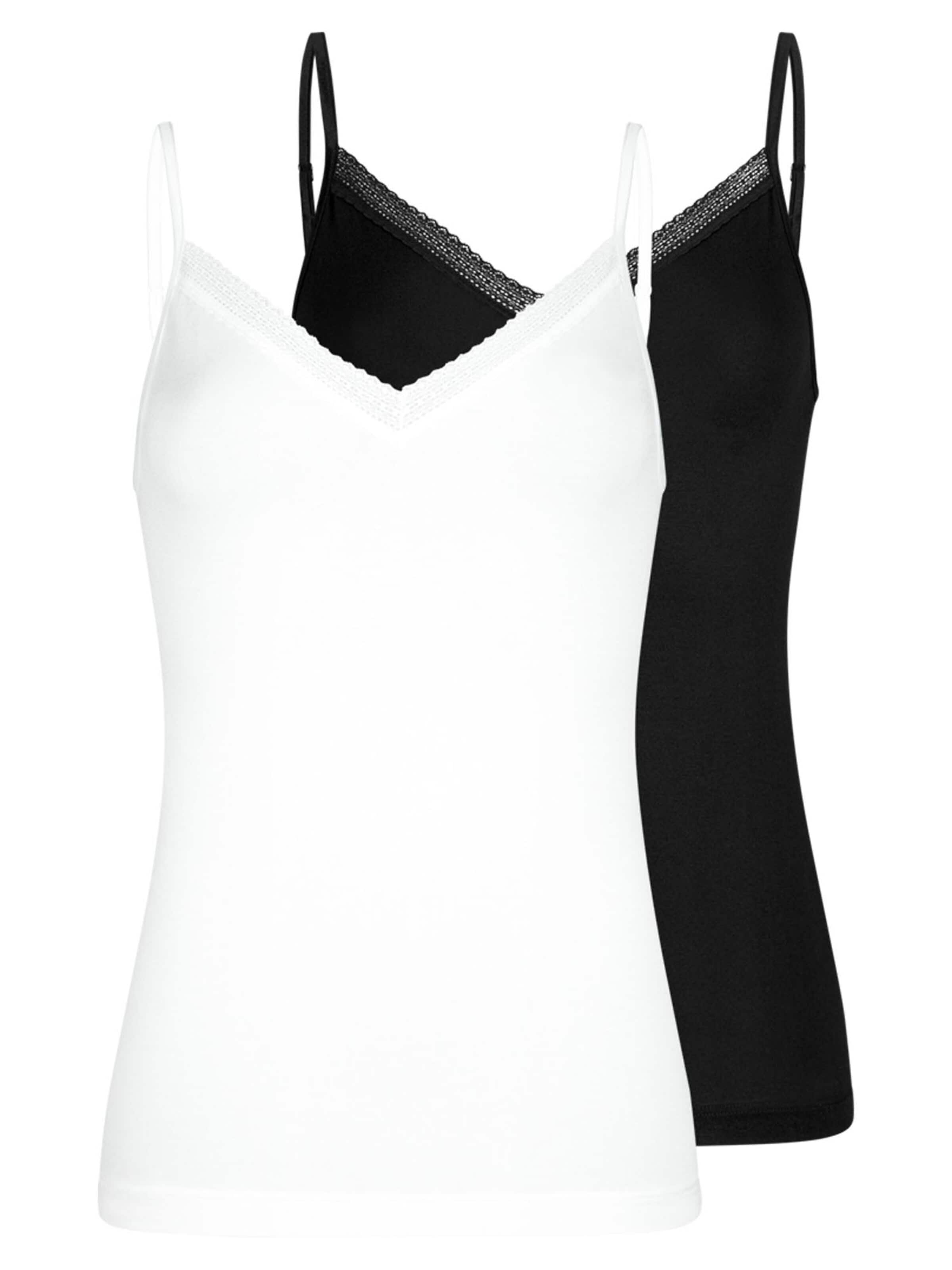Mey Unterhemd 'Modal Lace'‌‌ in Schwarz: Vorderseite