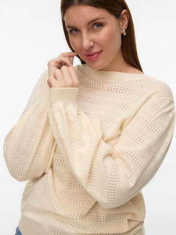 Vero Moda Curve Pullover 'VMCLimone' in Weiß