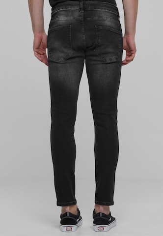 2Y Premium Slimfit Jeans in Schwarz