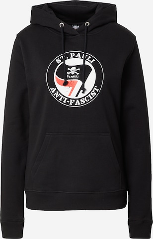 FC St. Pauli Sweatshirt 'Anti Fascist' in Black: front