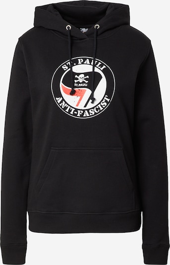 Bluză de molton 'Anti Fascist' FC St. Pauli pe roșu / negru / alb, Vizualizare produs