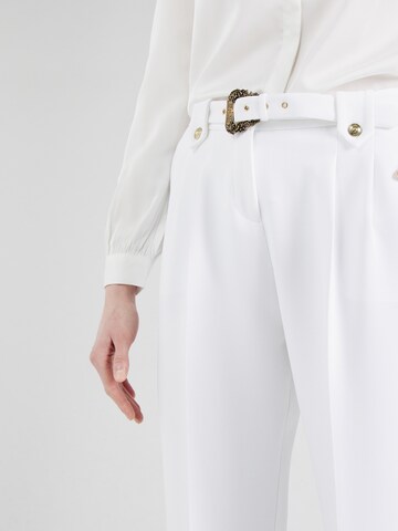 Versace Jeans Couture Regular Pleat-front trousers in White