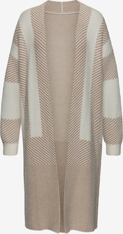 LASCANA Knit cardigan in Beige: front