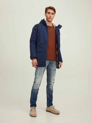 mėlyna JACK & JONES Žieminė parka 'Winner'