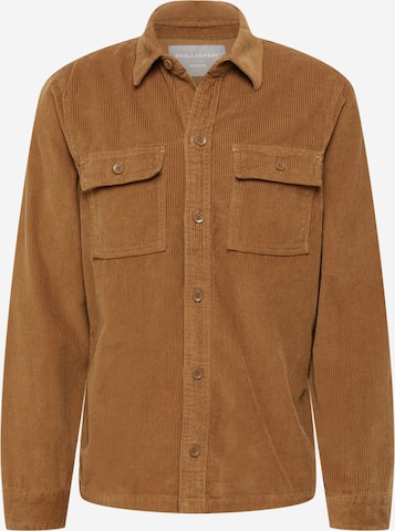 HOLLISTER Button Up Shirt in Brown: front